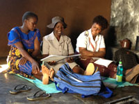 Village Health Worker delivering a behaviour change module on exclusive breastfeeding to a pregnant mother in the SHINE trial in rural Zimbabwe